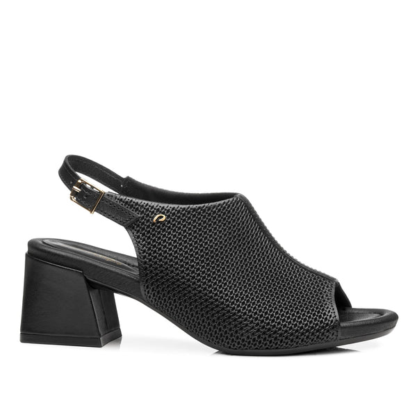 Pegada Leather 234305 Slip-in Heel with Ankle Strap - Black - My Shoe Shop - Heel