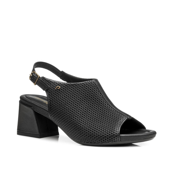 Pegada Leather 234305 Slip-in Heel with Ankle Strap - Black - My Shoe Shop - Heel
