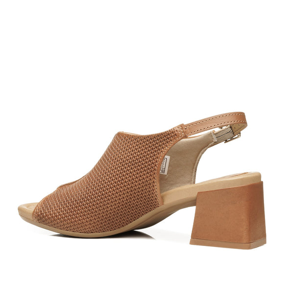 Pegada Leather 234305 Slip-in Heel with Ankle Strap - Camel - My Shoe Shop - Heel