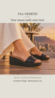 Inuovo 123028 Black platform wedge mules — sunset styling video by Via Veneto Shoes