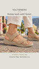 Via Veneto Angelin 7080 leather criss-cross low wedge sandals — summer styling video