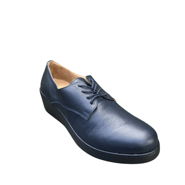 Via Veneto c2025 Leather Wedge w Lace - Navy - My Shoe Shop - Sneaker