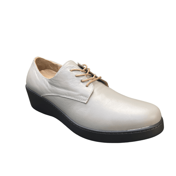 Via Veneto c2025 Leather Wedge w Lace - Vizon Taupe - My Shoe Shop - Sneaker