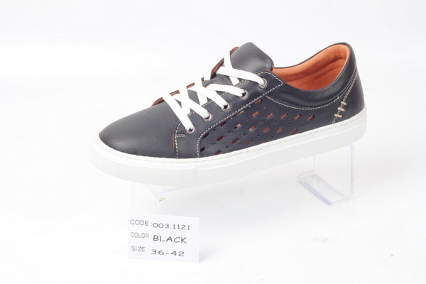 Via Veneto Lasercut Sneaker 003.1121 - Black - My Shoe Shop - General