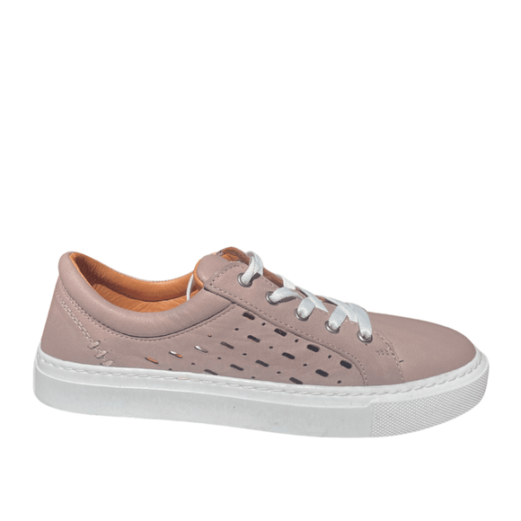 Via Veneto Lasercut Sneaker 003.1121 - Hat (Taupe) - My Shoe Shop - Sneaker