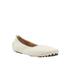 Via Veneto Leather Ballerina - Off White - My Shoe Shop - Ballerina