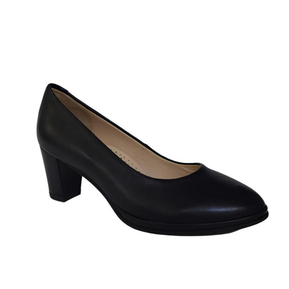 Via Veneto Leather Court shoe - Black - My Shoe Shop - General