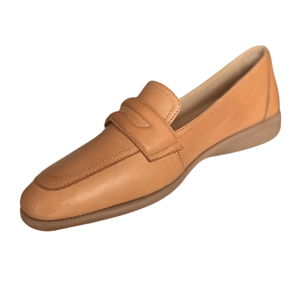 Via Veneto Leather Moc with low wedge 056.2224 - Coconut (Tan) - My Shoe Shop - General