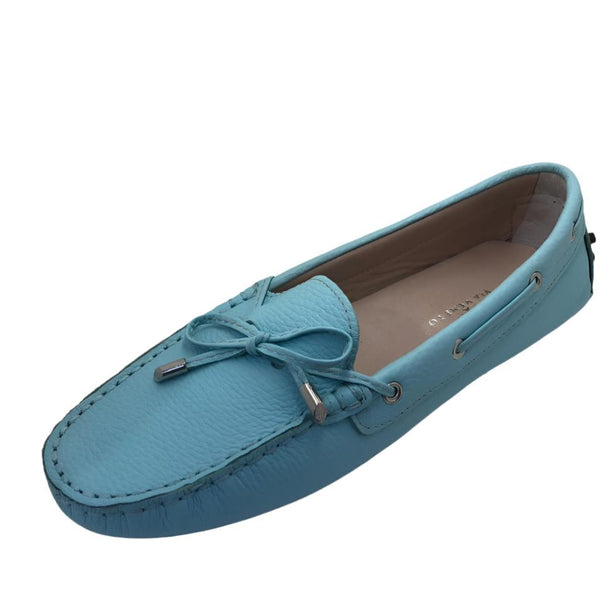 Via Veneto Leather Moccasin 6026 - Baby blue - My Shoe Shop - General