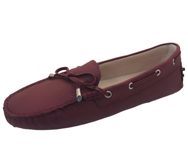 Via Veneto Leather Moccasin 6026 - Burgundy - My Shoe Shop - General