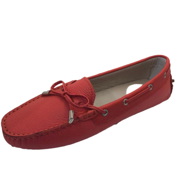 Via Veneto Leather Moccasin 6026 - Coral - My Shoe Shop - General