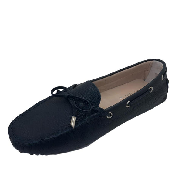 Via Veneto Leather Moccasin 6026 - Navy - My Shoe Shop - General