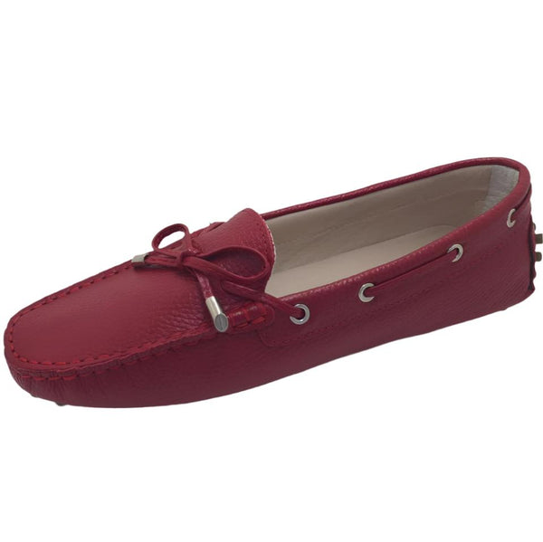Via Veneto Leather Moccasin 6026 - Red - My Shoe Shop - General