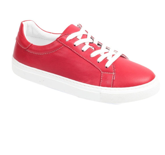 Via Veneto Leather Sneaker 003.1116 - Red - My Shoe Shop - Sneaker