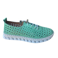Via Veneto Leather Summer Sneaker 042.2005-6 -Green - My Shoe Shop - General