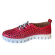 Via Veneto Leather Summer Sneaker 042.2005-6 - Red - My Shoe Shop - General