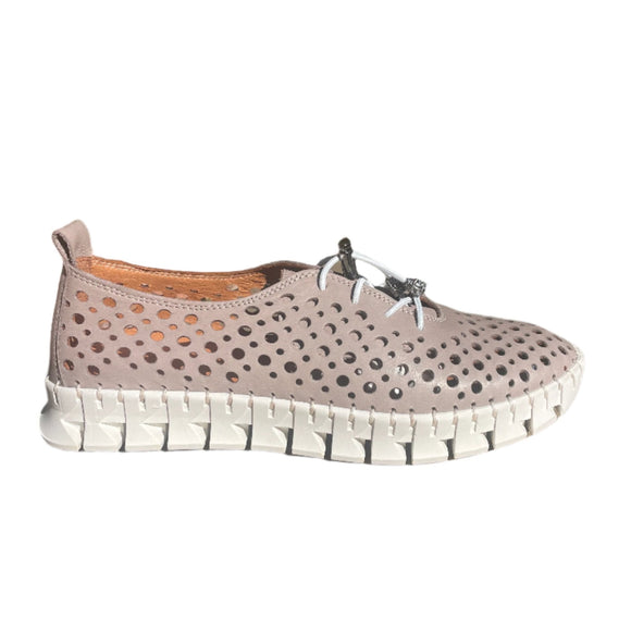 Via Veneto Leather Summer Sneaker 042.2005-6 - Taupe - My Shoe Shop - General