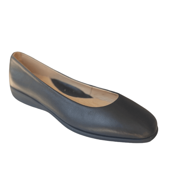 Via Veneto Leather Wedge Pump 056.2220 - Black - My Shoe Shop - Wedge