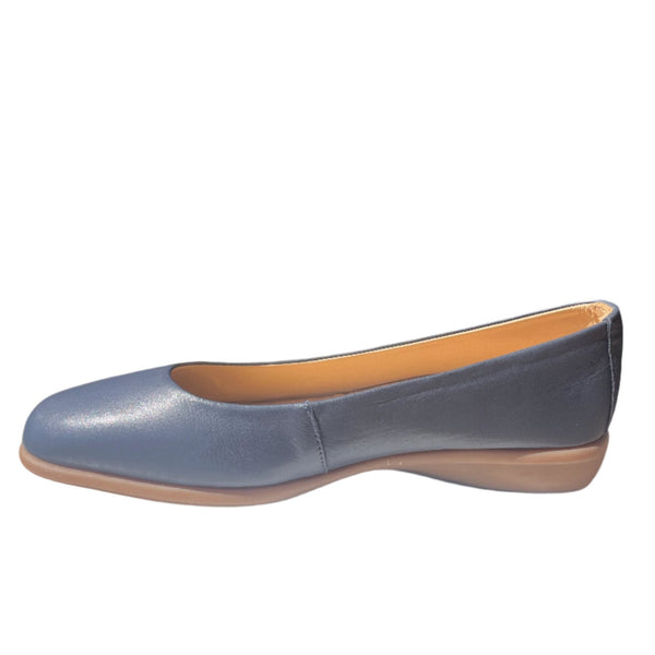 Via Veneto Leather Wedge Pump 056.2220 - Deep Ocean - My Shoe Shop - Wedge
