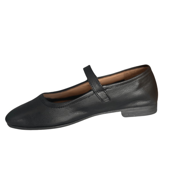 Via Veneto Mary Jane - Black - My Shoe Shop - Ballerina
