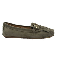 Via Veneto Moccasin 1268 Suede - Olive - My Shoe Shop - Moccasin