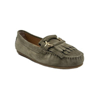 Via Veneto Moccasin 1268 Suede - Olive - My Shoe Shop - Moccasin