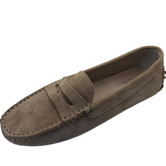 Via Veneto Suede Moccasin 6166 - Beige - My Shoe Shop - General