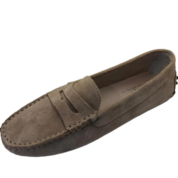 Via Veneto Suede Moccasin 6166 - Beige - My Shoe Shop - General