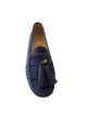 Via Veneto Suede Moccasin with tassel 1179 - Indigo - My Shoe Shop - General
