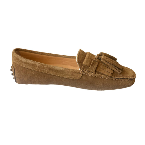 Via Veneto Suede Moccasin with tassel 1179 - Sigaro - My Shoe Shop - General