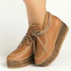 Vidorreta Low Leather Wedge Boot - Camel - My Shoe Shop - boot