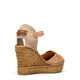 Vidorreta Leather Wedge with detail - Beige