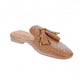Carmela 68272 Braided Leather Slip in - Camel