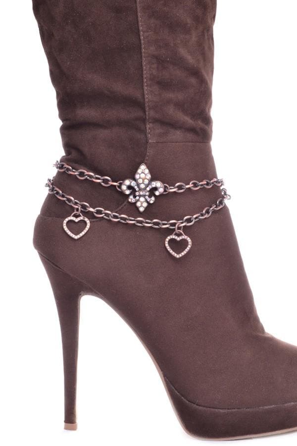 Bootbling - Rhinestone Fleur de Lis (copper) - My Shoe Shop - Bootbling