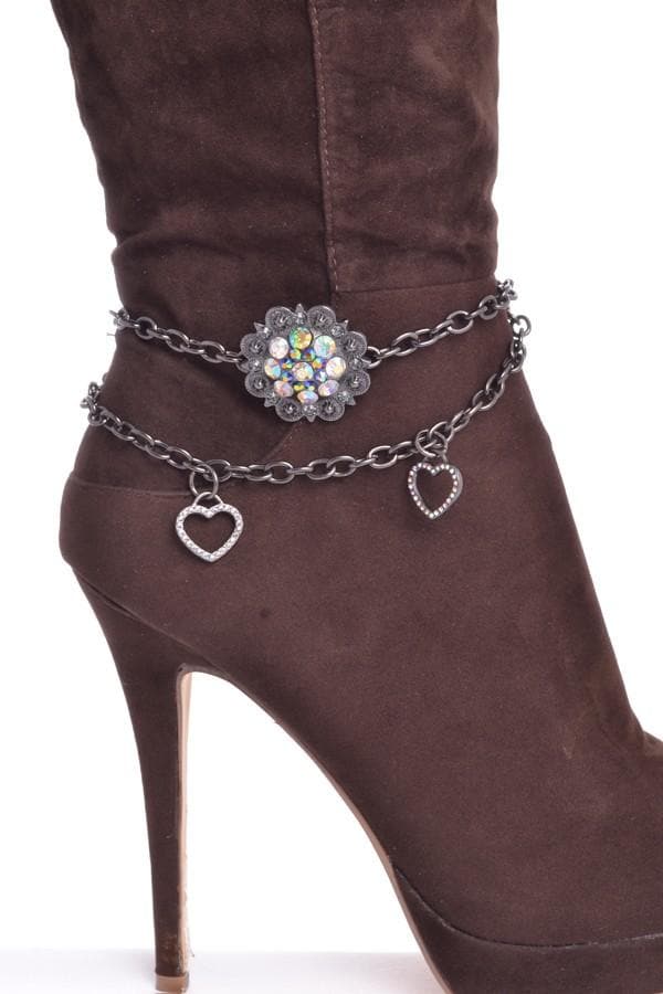 Bootbling - Rhinestone jewellery with 2 hearts - My Shoe Shop - Bootbling