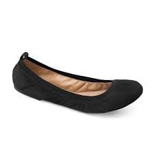 Brian James LD0015 Kid Suede -Black - My Shoe Shop - Ballerina