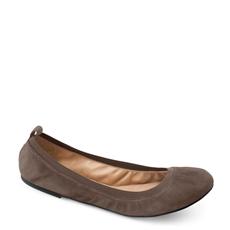 Brian James LD0016 Kid Suede - Smoke - My Shoe Shop - Ballerina