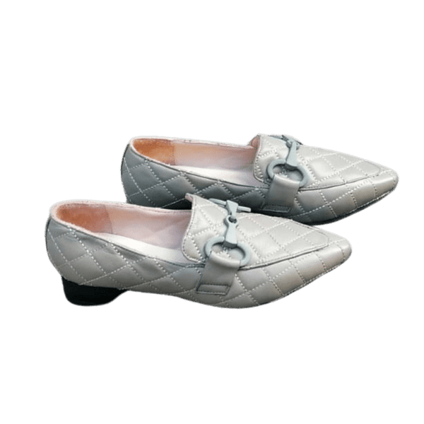 Bueno 4507 Pointed Leather Loafer with Buckle - Taupe - My Shoe Shop - Loafer