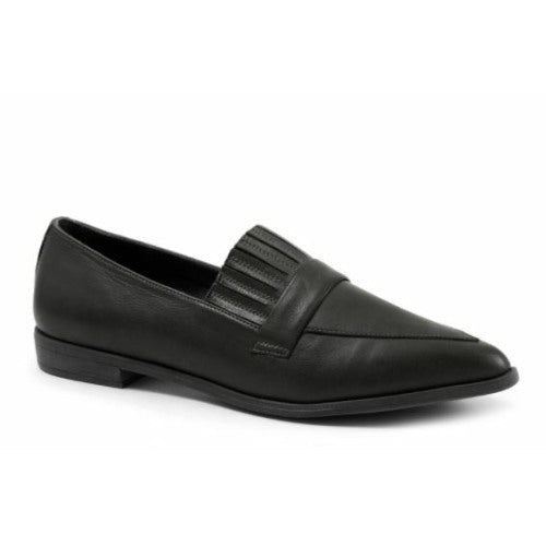 Bueno Leather Loafer with detail - Black - My Shoe Shop - Loafer
