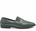 Bueno Leather Loafer with detail - Green - My Shoe Shop - Loafer