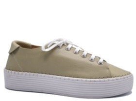 Bueno Leather Sneaker with with Lace - Scorpio (green) - My Shoe Shop - Sneaker