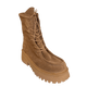 Chunky Boot with Laceup Detail - Tan Suede - My Shoe Shop - Boots
