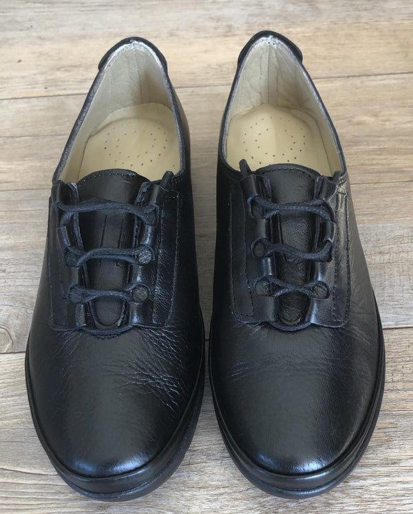 Crash Lace-up Leather Sneaker - Black - My Shoe Shop - Sneaker