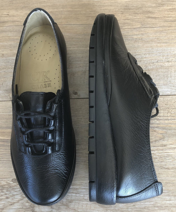 Crash Lace-up Leather Sneaker - Black - My Shoe Shop - Sneaker
