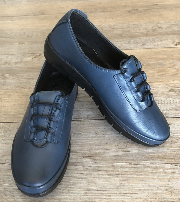 Crash Lace-up Leather Sneaker - Navy - My Shoe Shop - Sneaker
