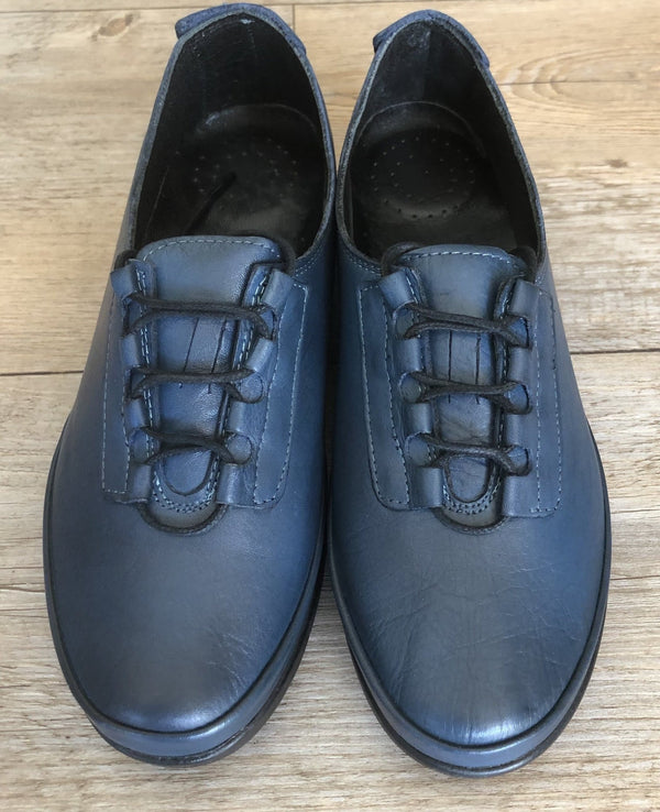 Crash Lace-up Leather Sneaker - Navy - My Shoe Shop - Sneaker