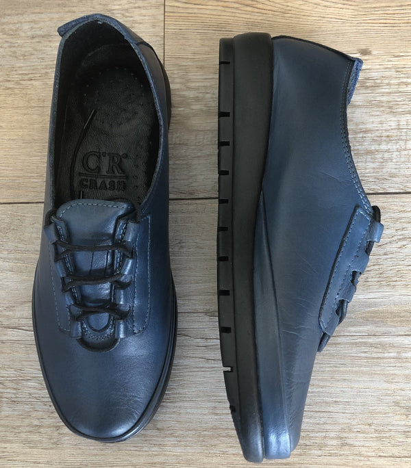 Crash Lace-up Leather Sneaker - Navy - My Shoe Shop - Sneaker