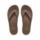 FitFlop iQushion flip-flop in Bronze with metallic straps and textured footbed