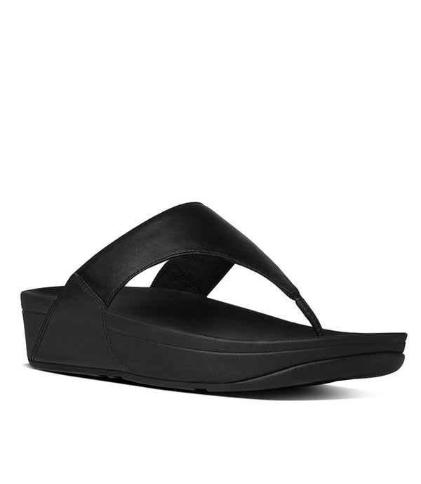 FitFlop Lulu Leather Sandal - Black - My Shoe Shop - Comfort