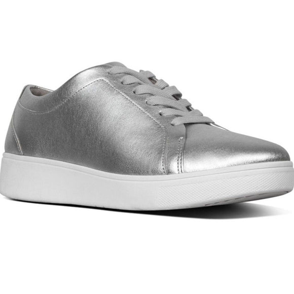 FitFlop Rally Leather - Silver - My Shoe Shop - General